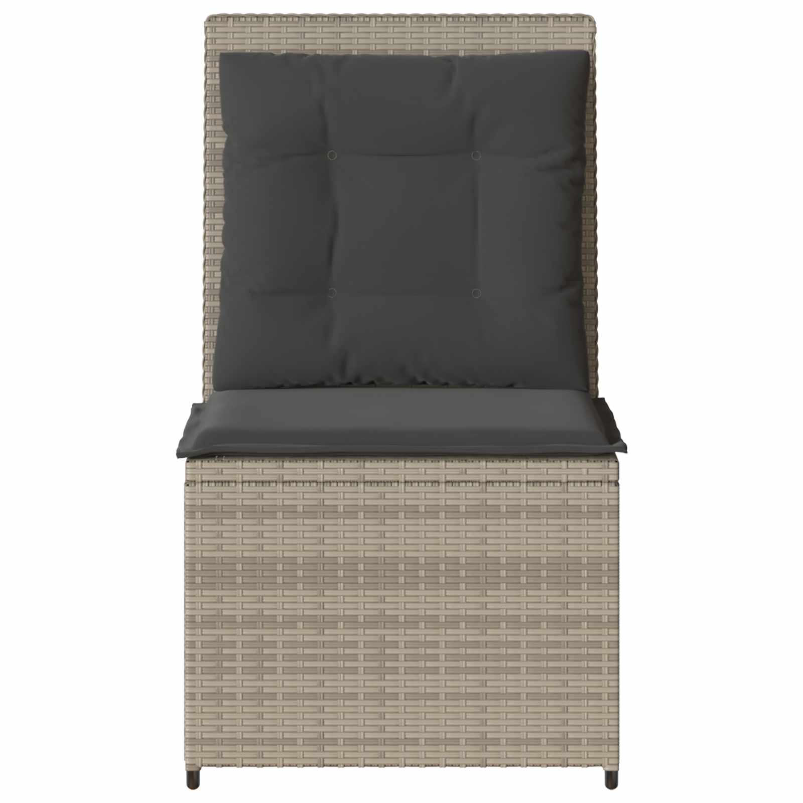 Canapé de jardin avec coussin Gris clair polyrotin - XIOS