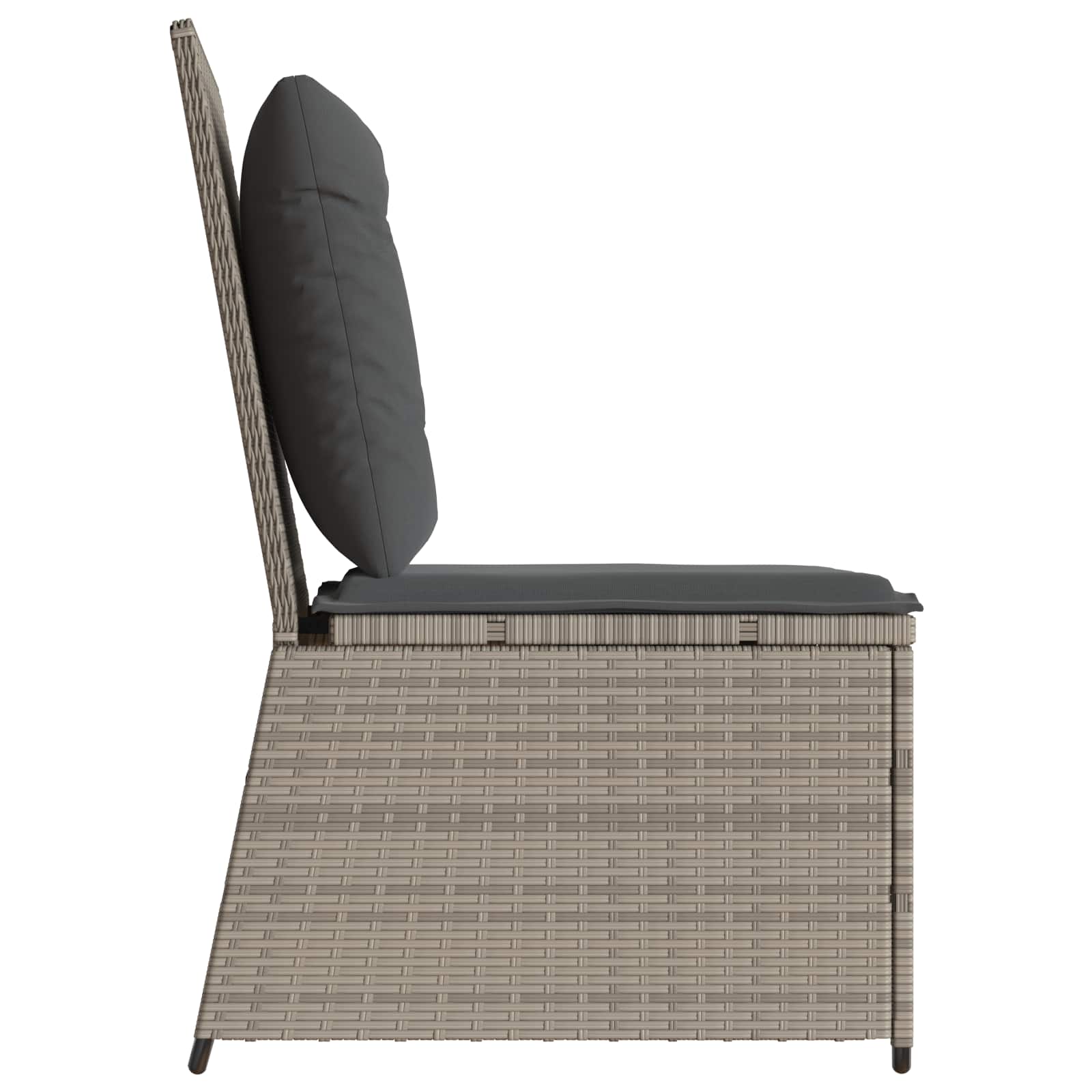 Canapé de jardin avec coussin Gris clair polyrotin - XIOS