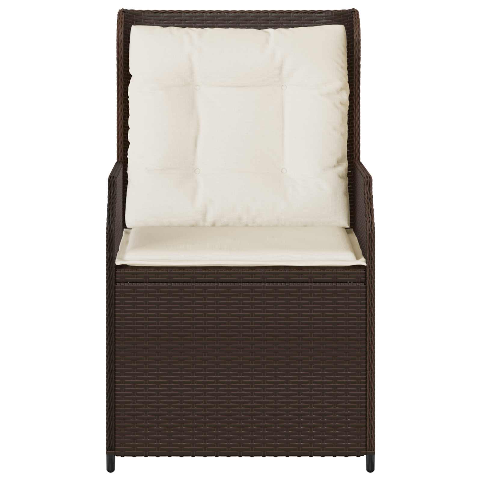 Banc de jardin 2 pcs Marron polyrotin