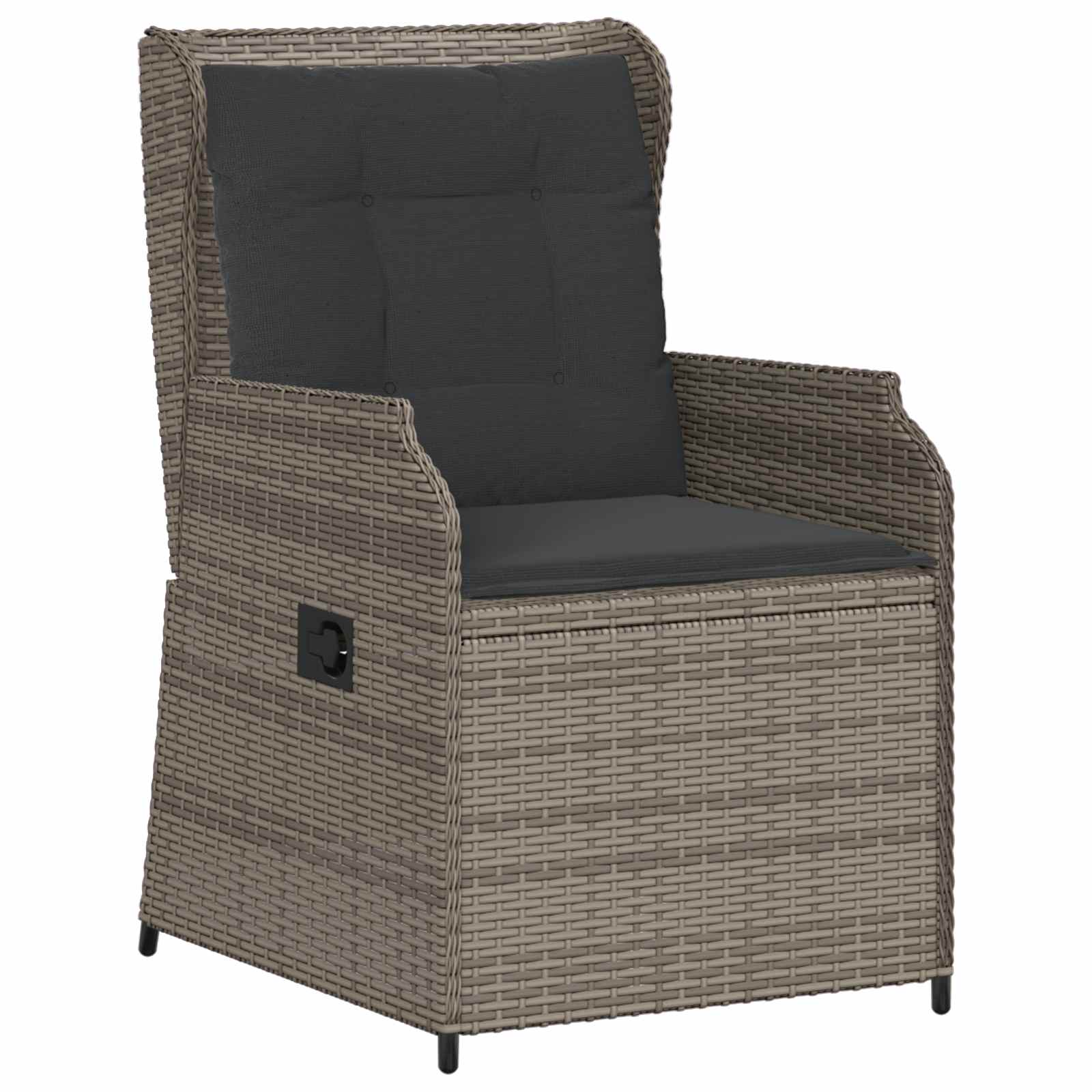 Banc de jardin 2 pcs Gris polyrotin