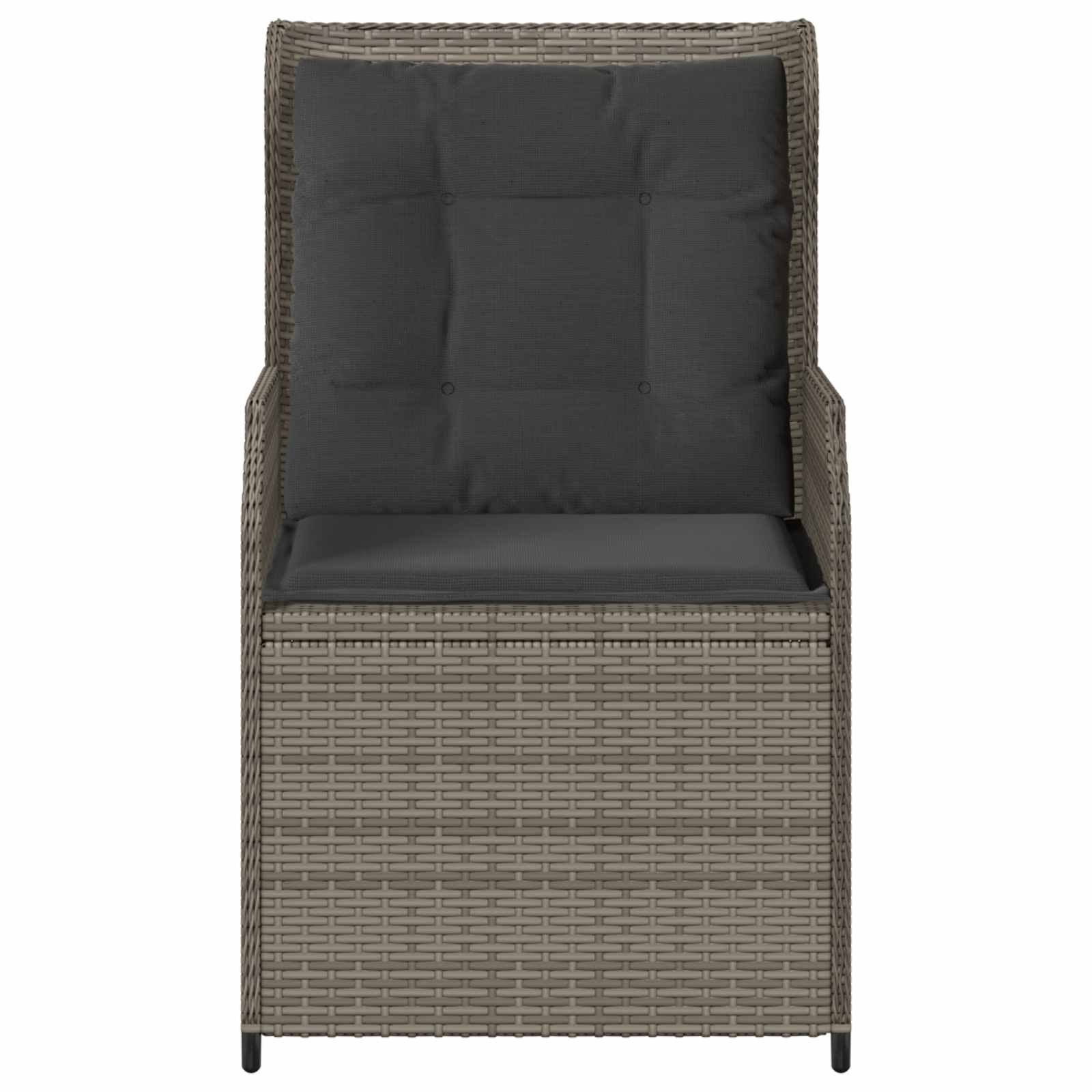 Banc de jardin 2 pcs Gris polyrotin