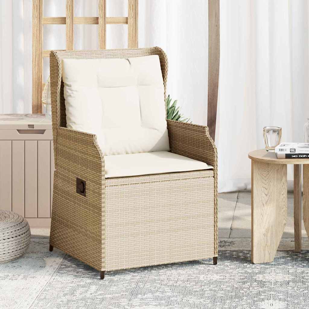Banc de jardin 2 pcs Beige polyrotin