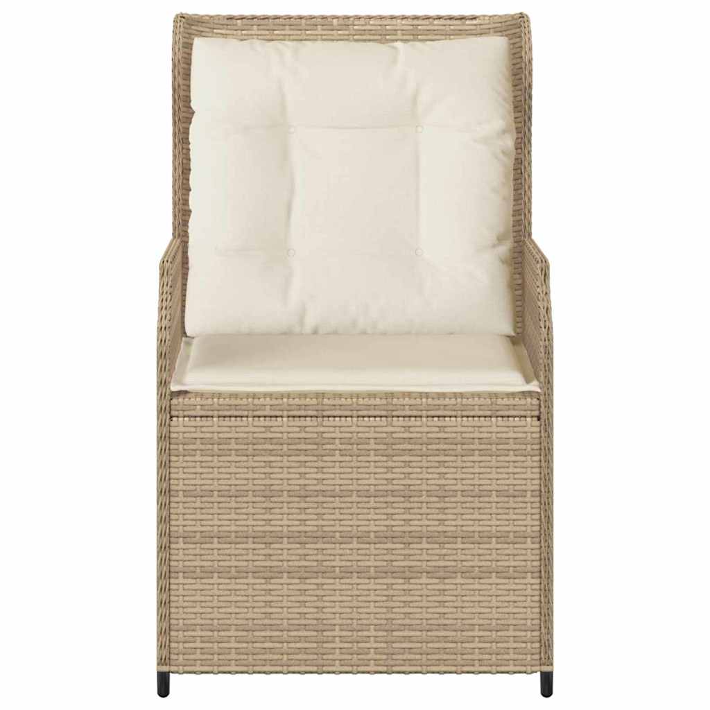 Banc de jardin 2 pcs Beige polyrotin