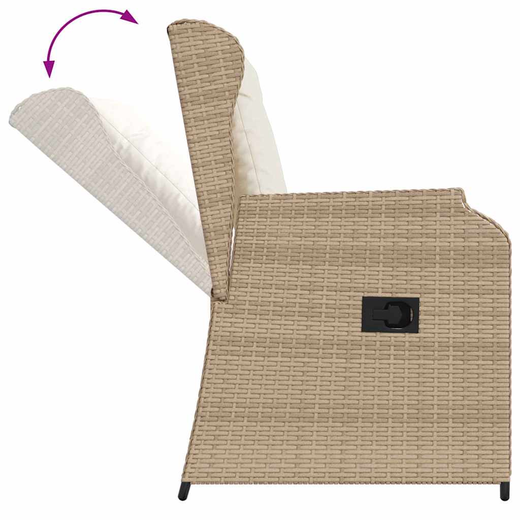 Banc de jardin 2 pcs Beige polyrotin