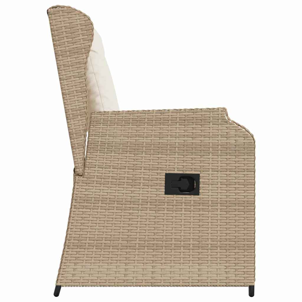 Banc de jardin 2 pcs Beige polyrotin