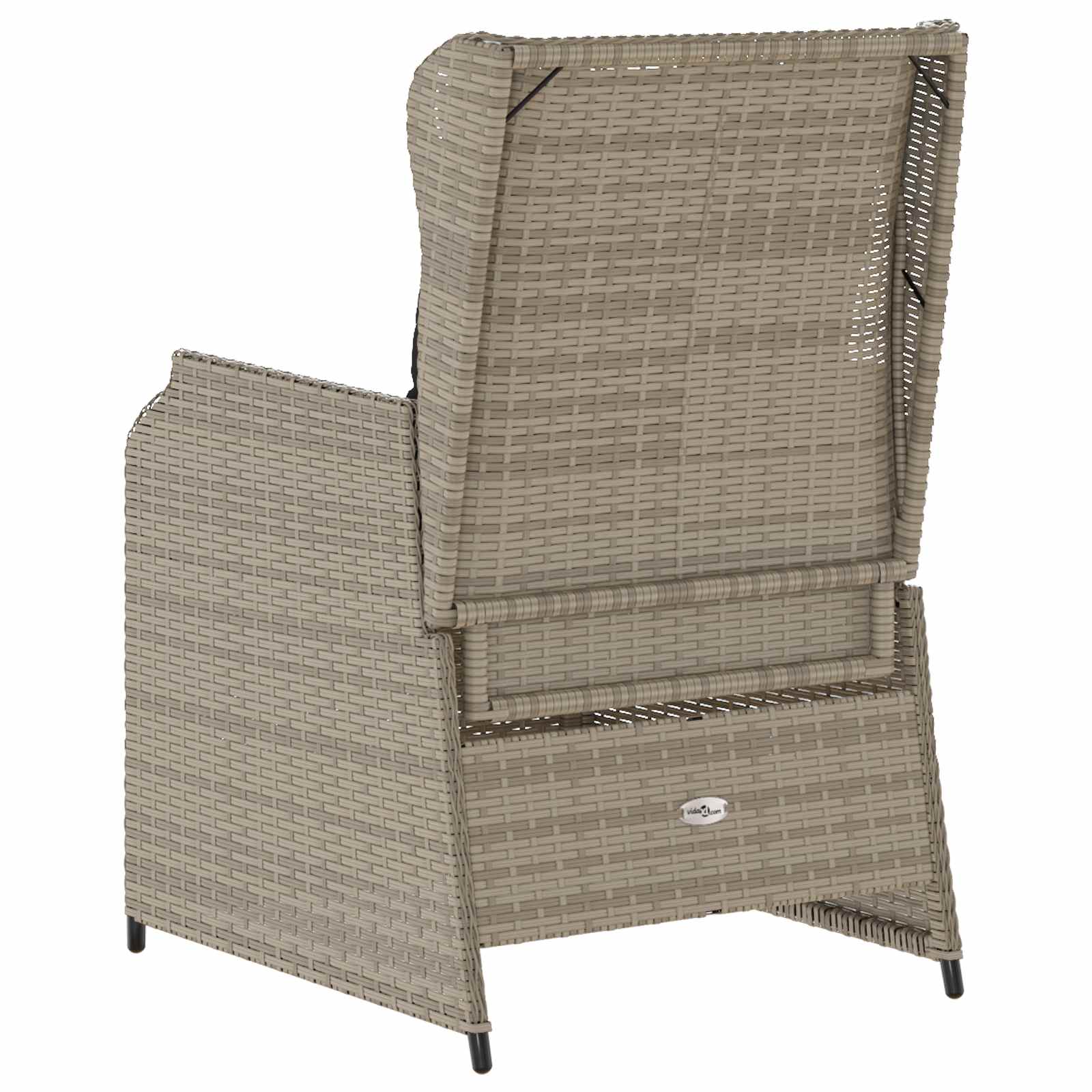 Banc de jardin 2 pcs Gris clair polyrotin