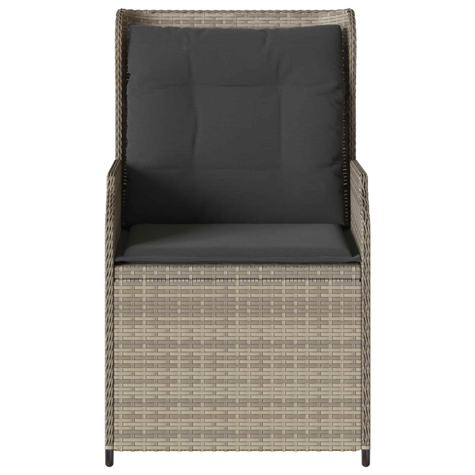 Banc de jardin 2 pcs Gris clair polyrotin
