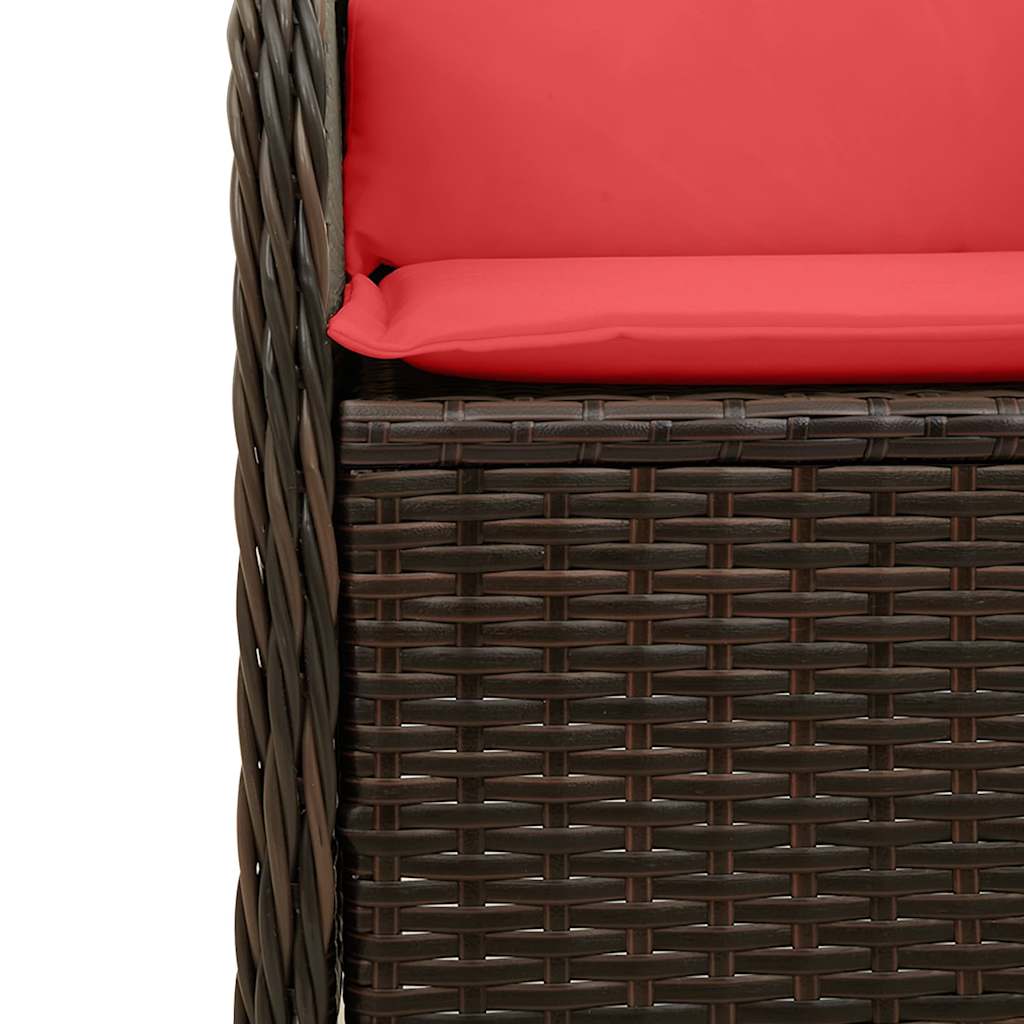 Banc de jardin 2 pcs Marron polyrotin - XIOS