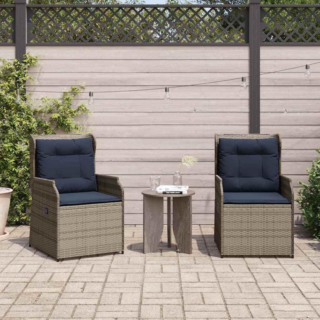 Banc de jardin 2 pcs Gris polyrotin - XIOS
