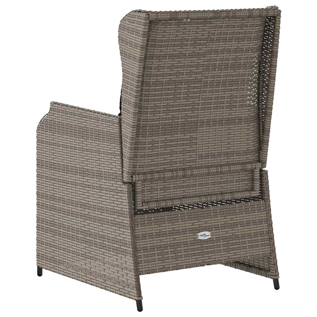 Banc de jardin 2 pcs Gris polyrotin - XIOS