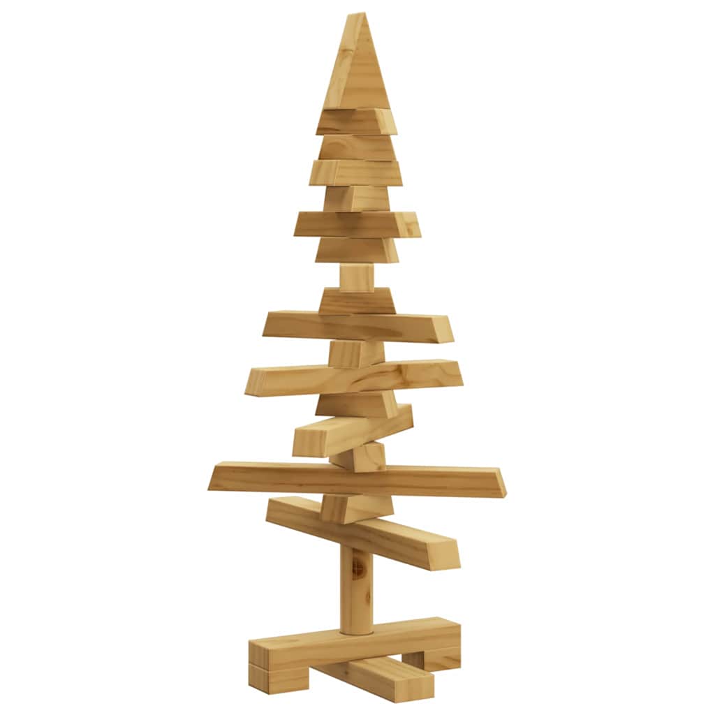 Arbre de Noël en bois Marron 60 cm Bois massif en pin - XIOS