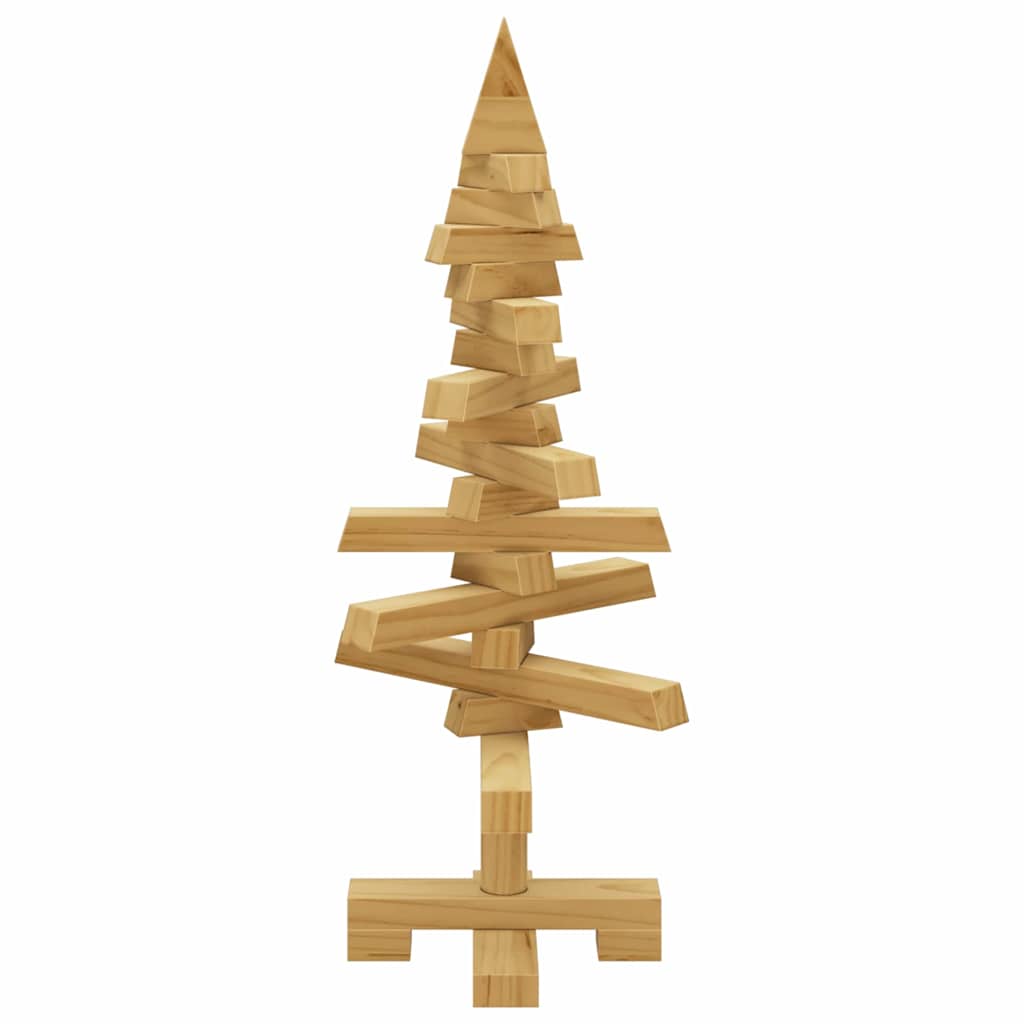 Arbre de Noël en bois Marron 60 cm Bois massif en pin - XIOS