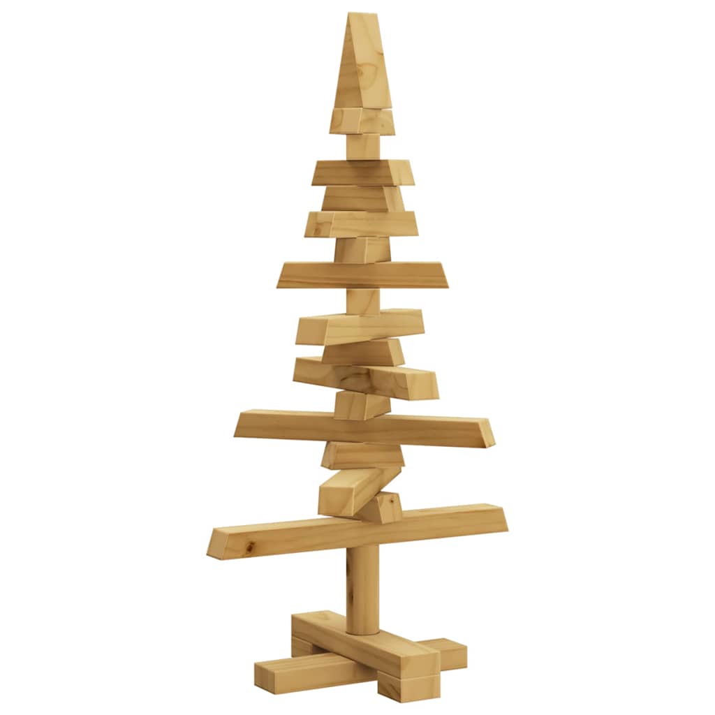 Arbre de Noël en bois Marron 60 cm Bois massif en pin - XIOS