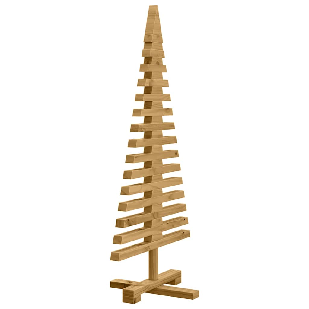 Arbre de Noël en bois Marron 90 cm Bois massif en pin - XIOS