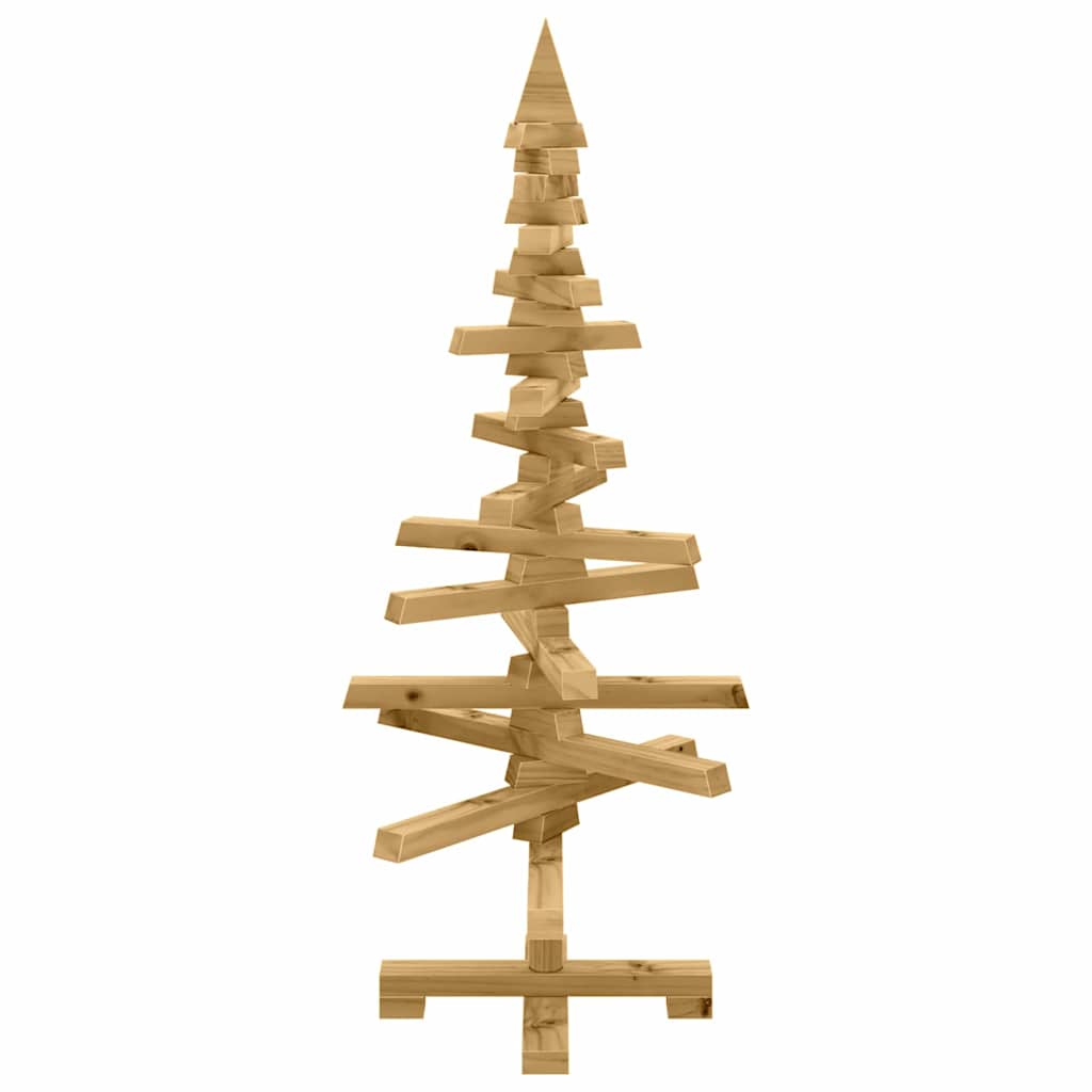 Arbre de Noël en bois Marron 90 cm Bois massif en pin - XIOS