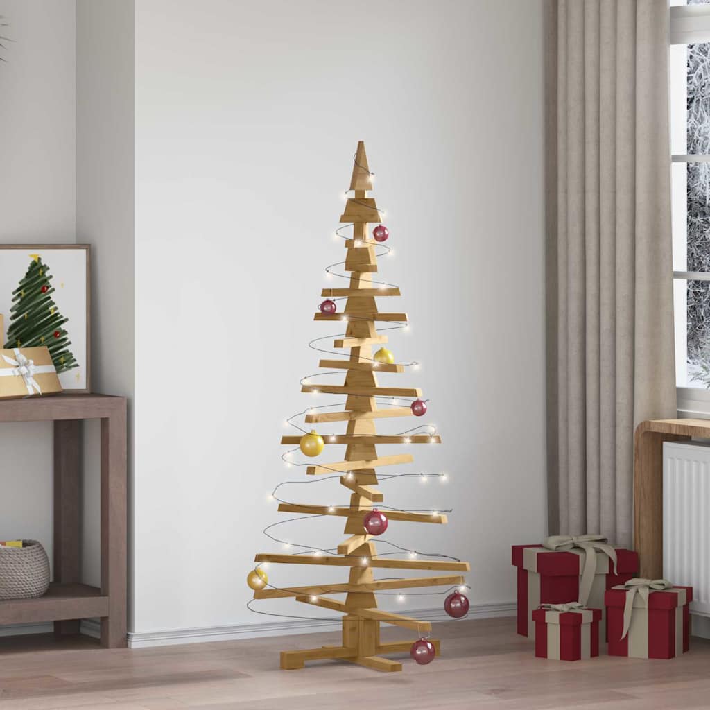 Arbre de Noël en bois Marron 150 cm Bois massif en pin - XIOS
