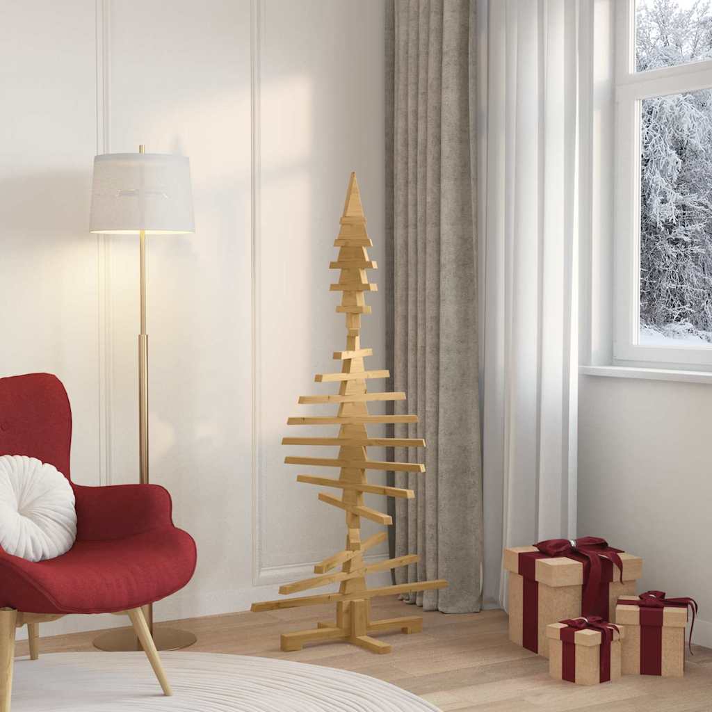 Arbre de Noël en bois Marron 150 cm Bois massif en pin - XIOS