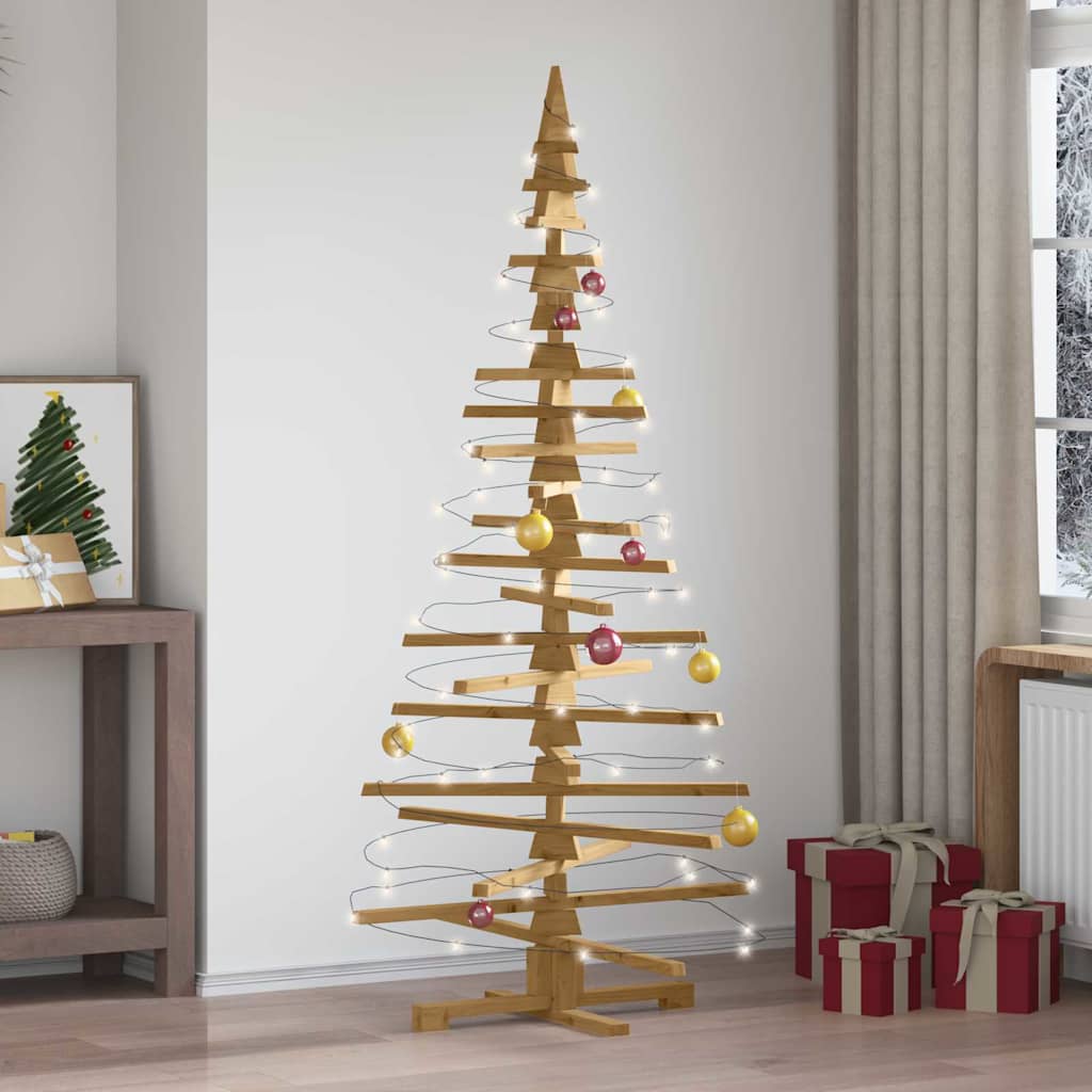 Arbre de Noël en bois Marron 180 cm Bois massif en pin - XIOS