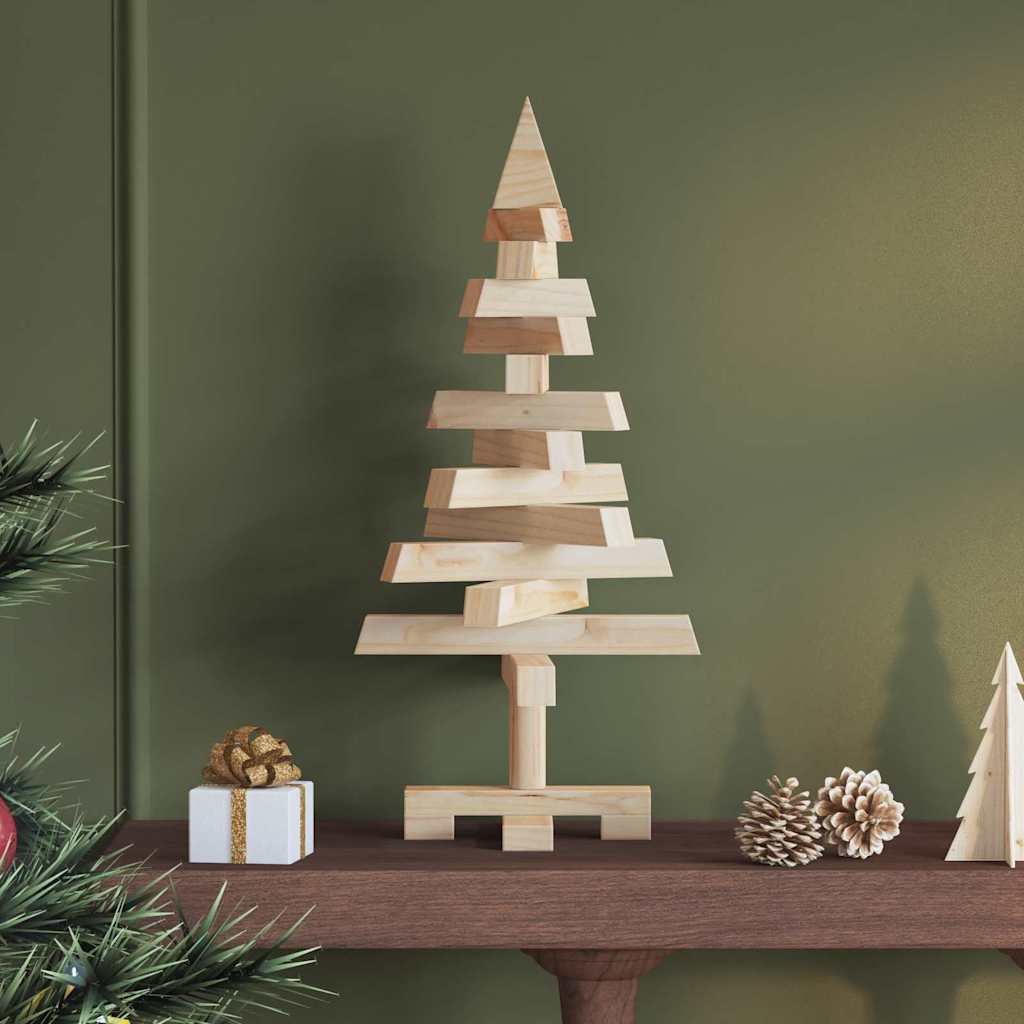 Arbres de Noël avec support Naturel 60 cm Bois massif en pin - XIOS