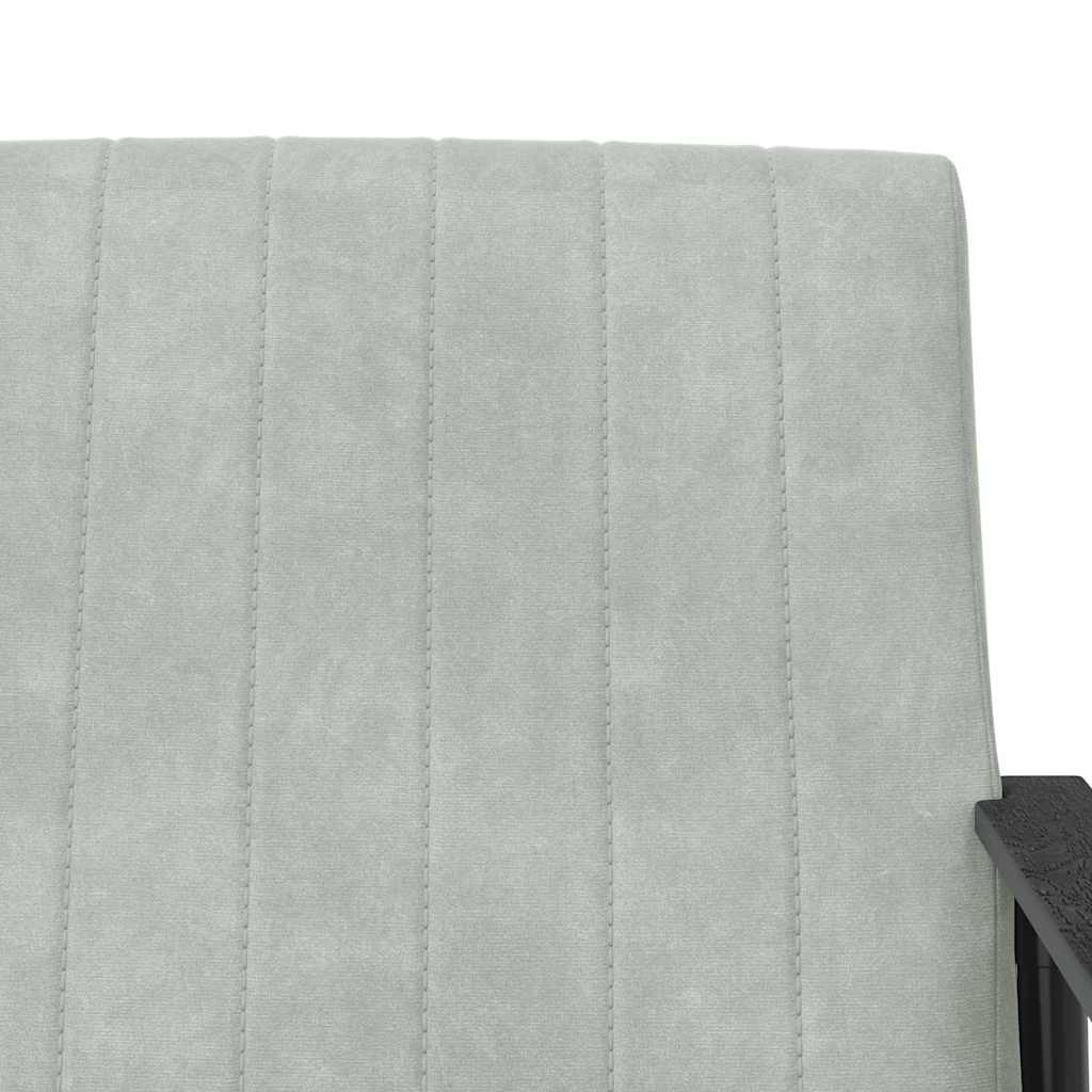 fauteuil Gris clair 59 x 75 x 78 cm Velours - XIOS