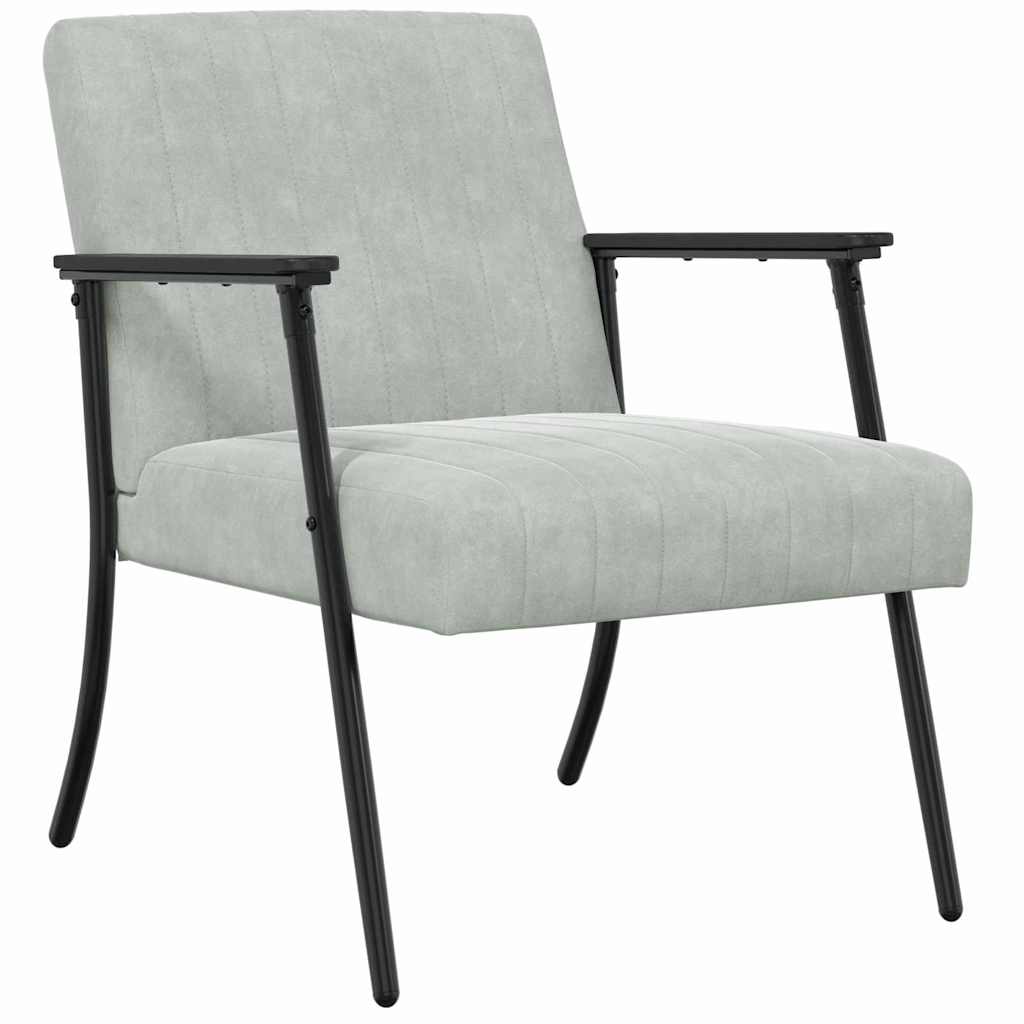 fauteuil Gris clair 59 x 75 x 78 cm Velours - XIOS