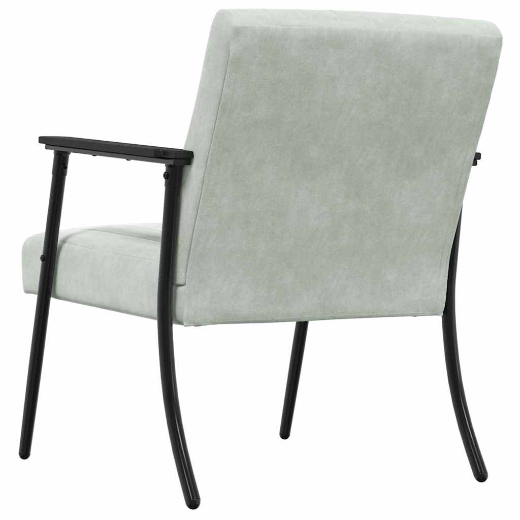 fauteuil Gris clair 59 x 75 x 78 cm Velours - XIOS