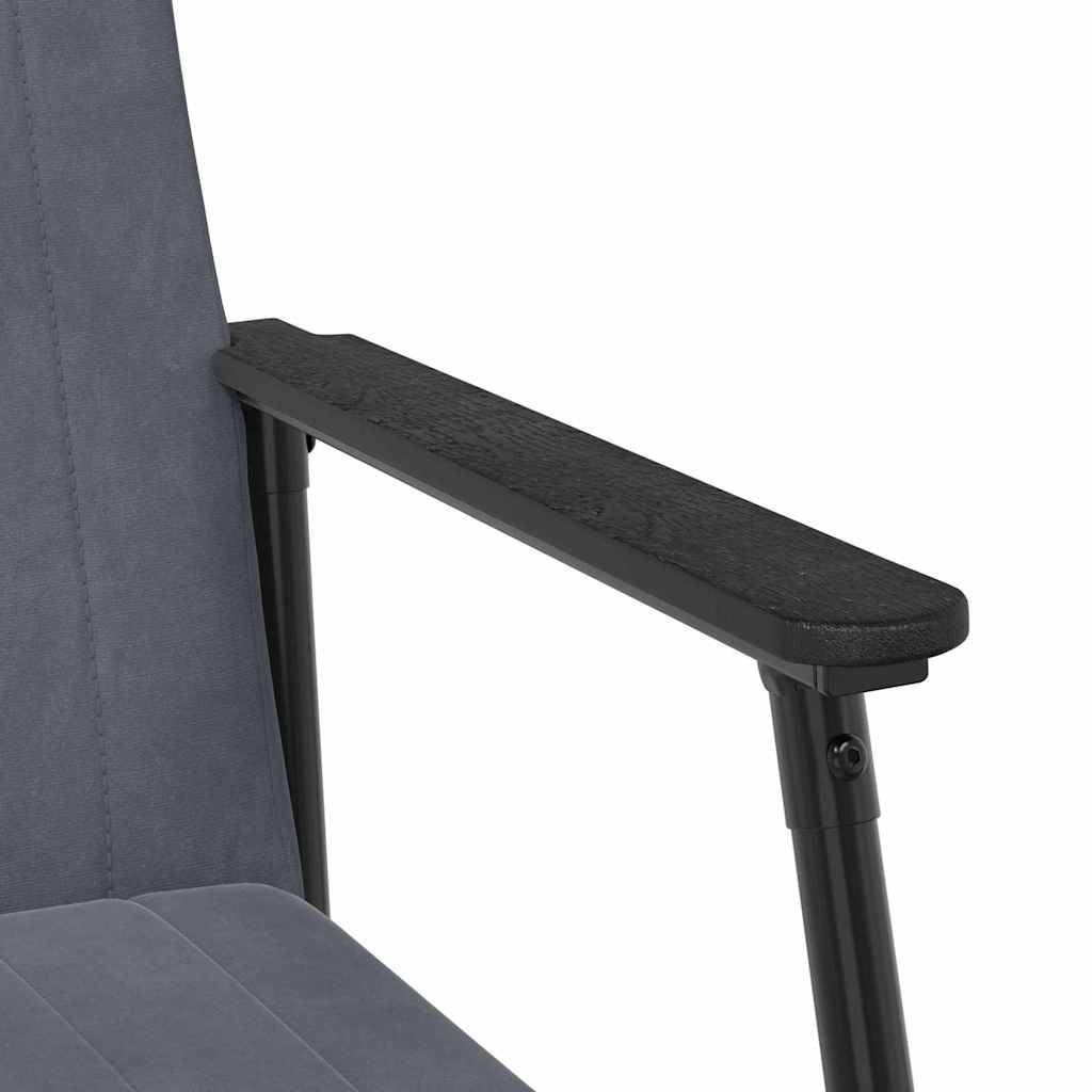 fauteuil Gris foncé 59 x 75 x 78 cm Velours - XIOS