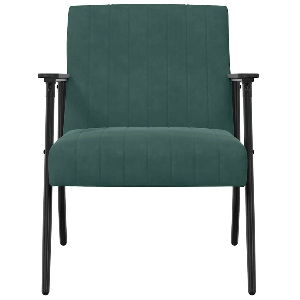 fauteuil Vert foncé 59 x 75 x 78 cm Velours - XIOS