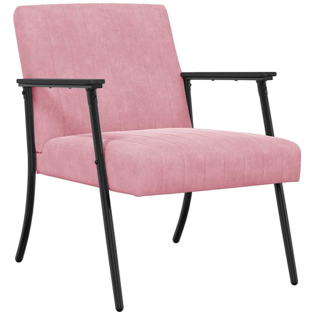fauteuil Rose 59 x 75 x 78 cm Velours - XIOS