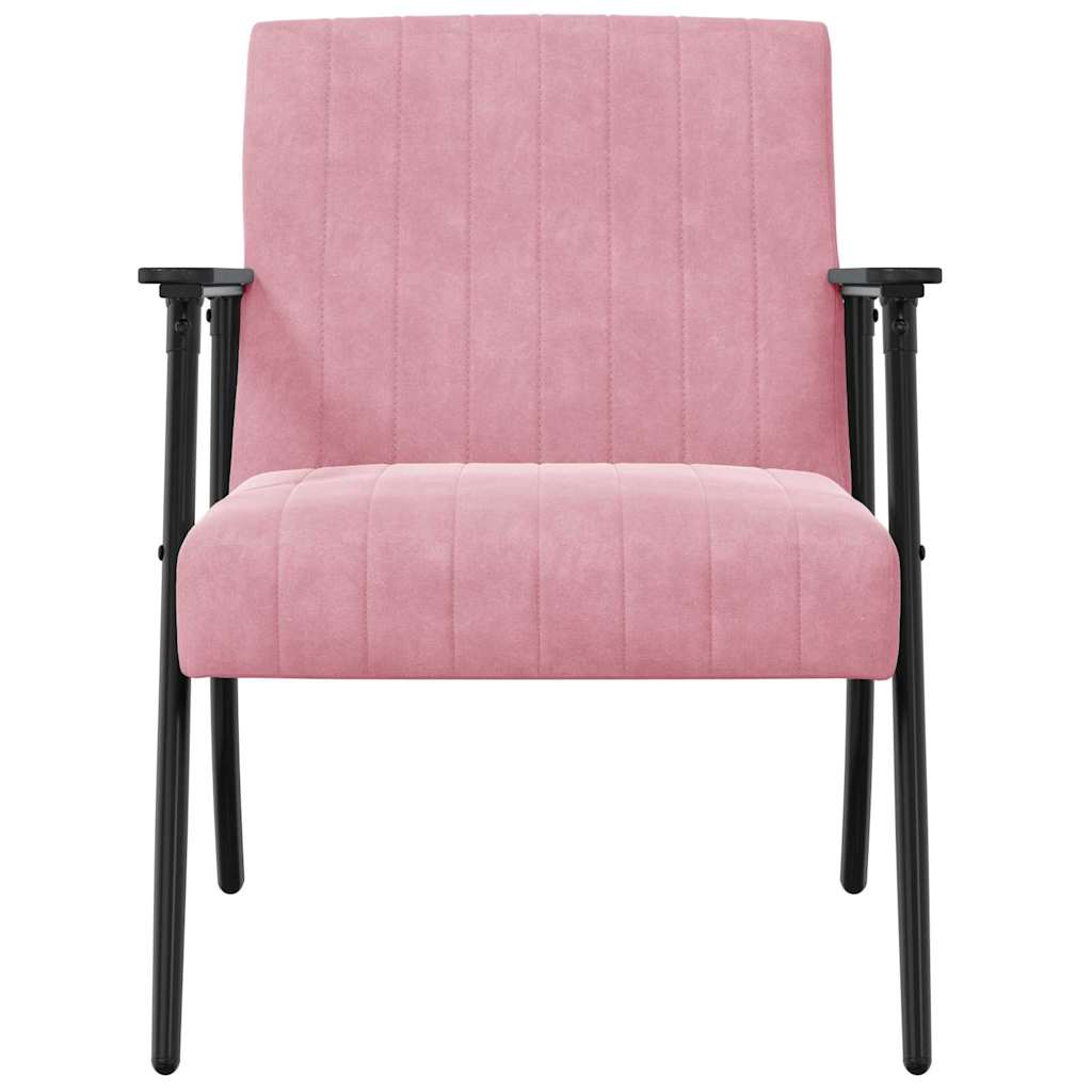 fauteuil Rose 59 x 75 x 78 cm Velours - XIOS