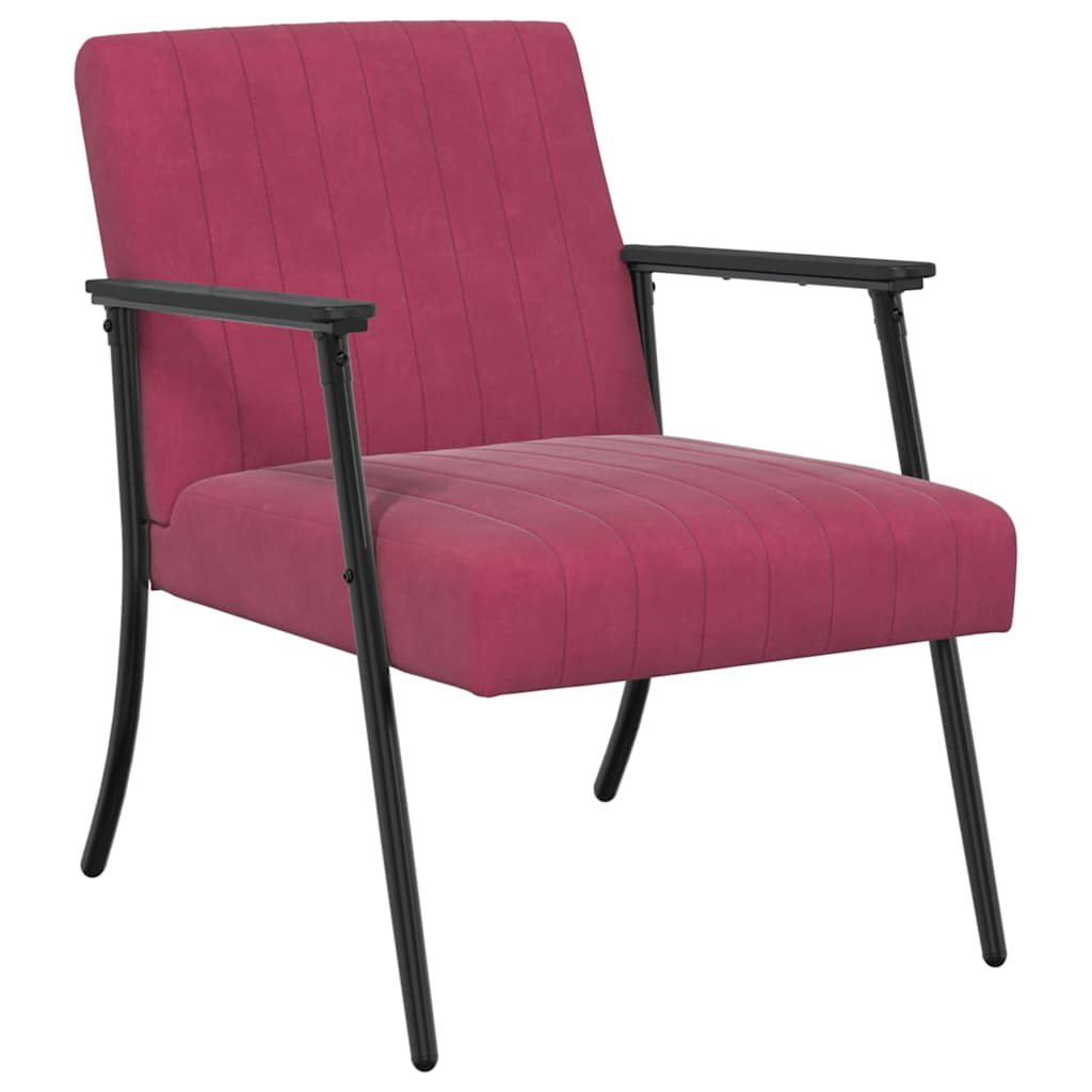 fauteuil Bordeaux 59 x 75 x 78 cm Velours - XIOS