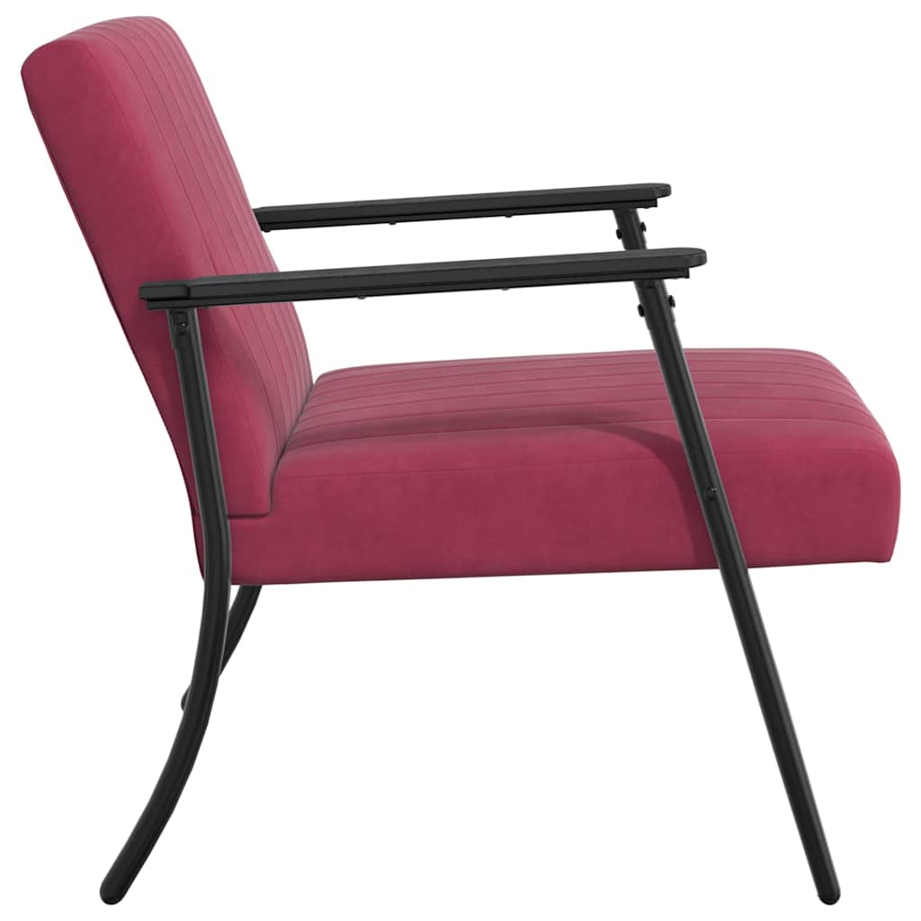 fauteuil Bordeaux 59 x 75 x 78 cm Velours - XIOS