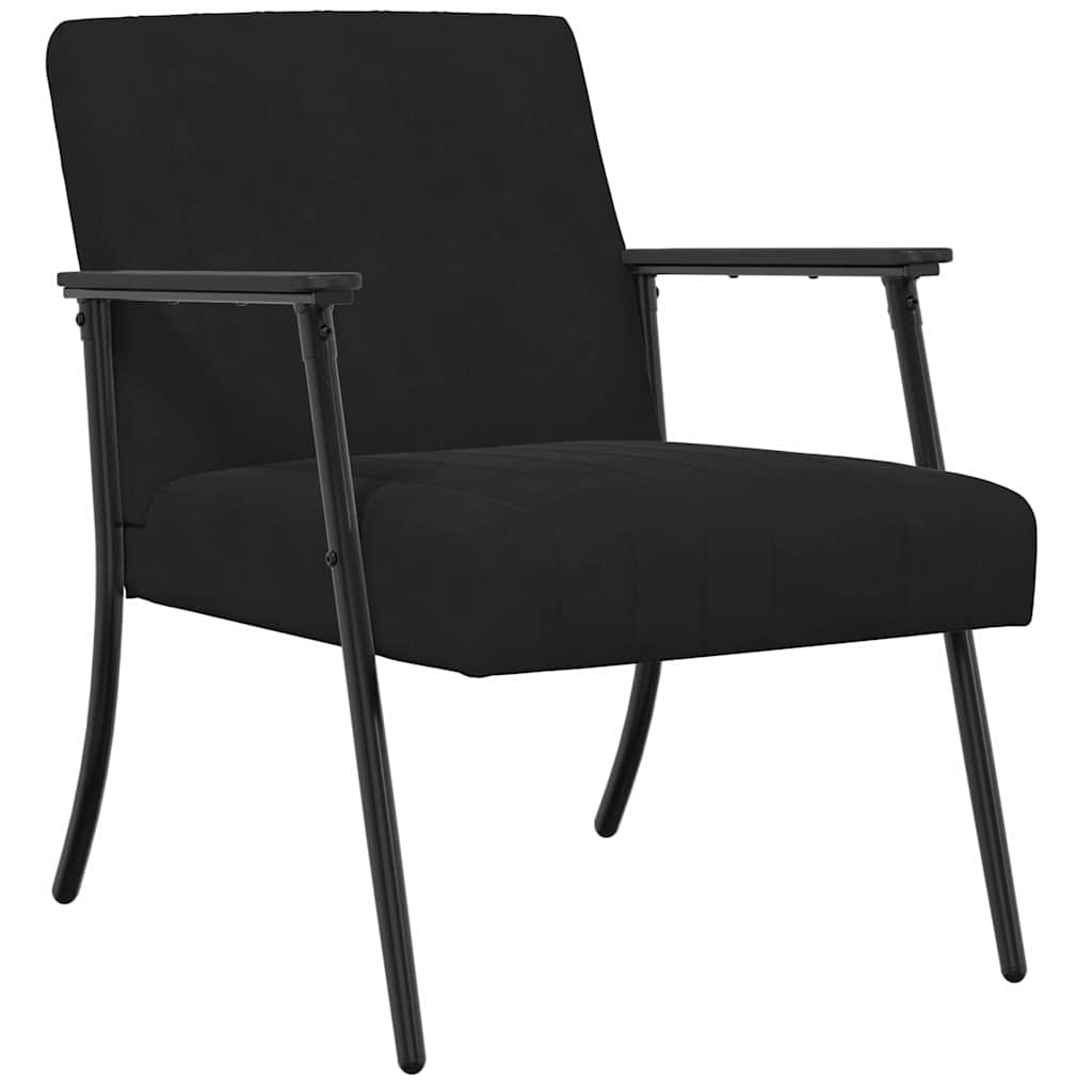 fauteuil Noir 59 x 75 x 78 cm Velours - XIOS
