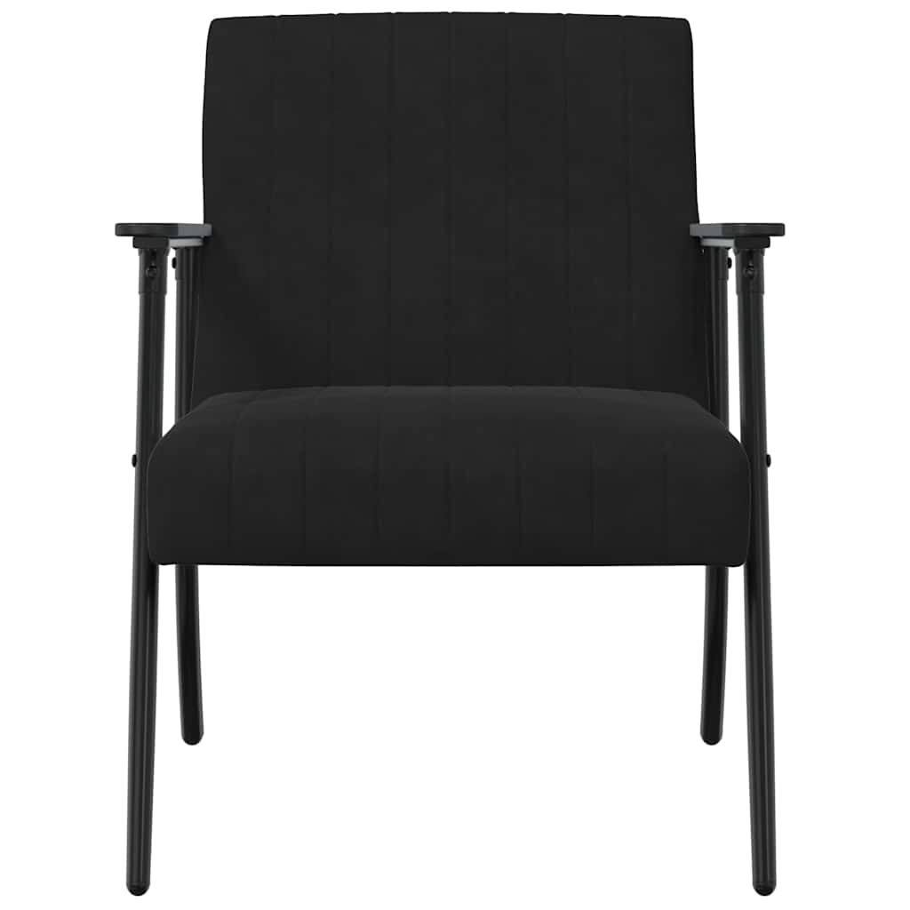 fauteuil Noir 59 x 75 x 78 cm Velours - XIOS