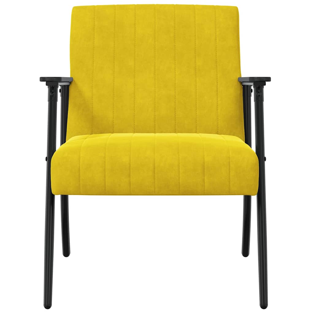 fauteuil Jaune 59 x 75 x 78 cm Velours - XIOS