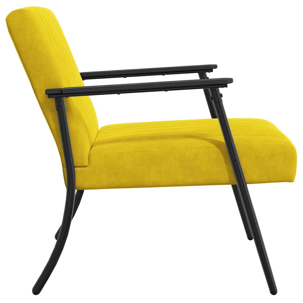 fauteuil Jaune 59 x 75 x 78 cm Velours - XIOS