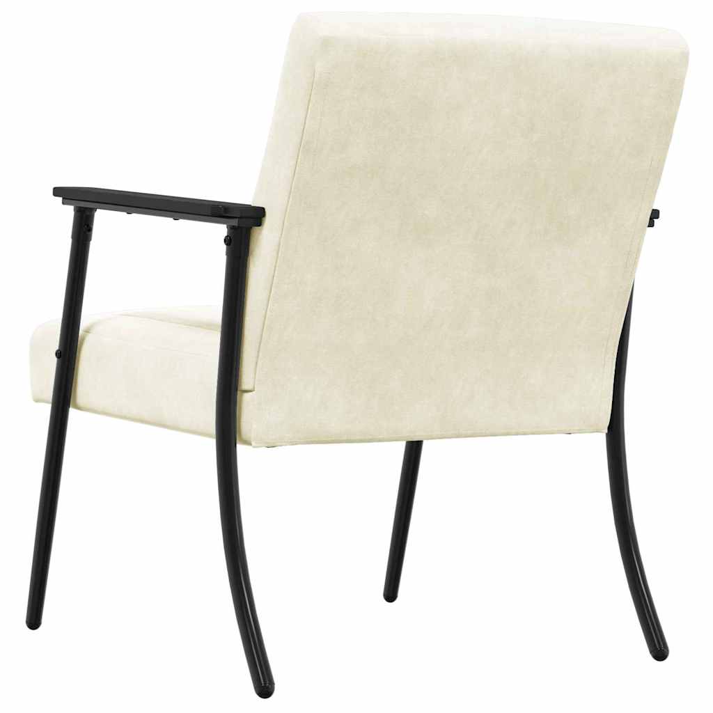 fauteuil Crème 59 x 75 x 78 cm Velours - XIOS