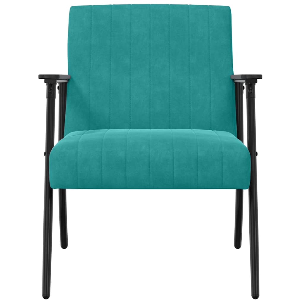 fauteuil Turquoise 59 x 75 x 78 cm Velours - XIOS