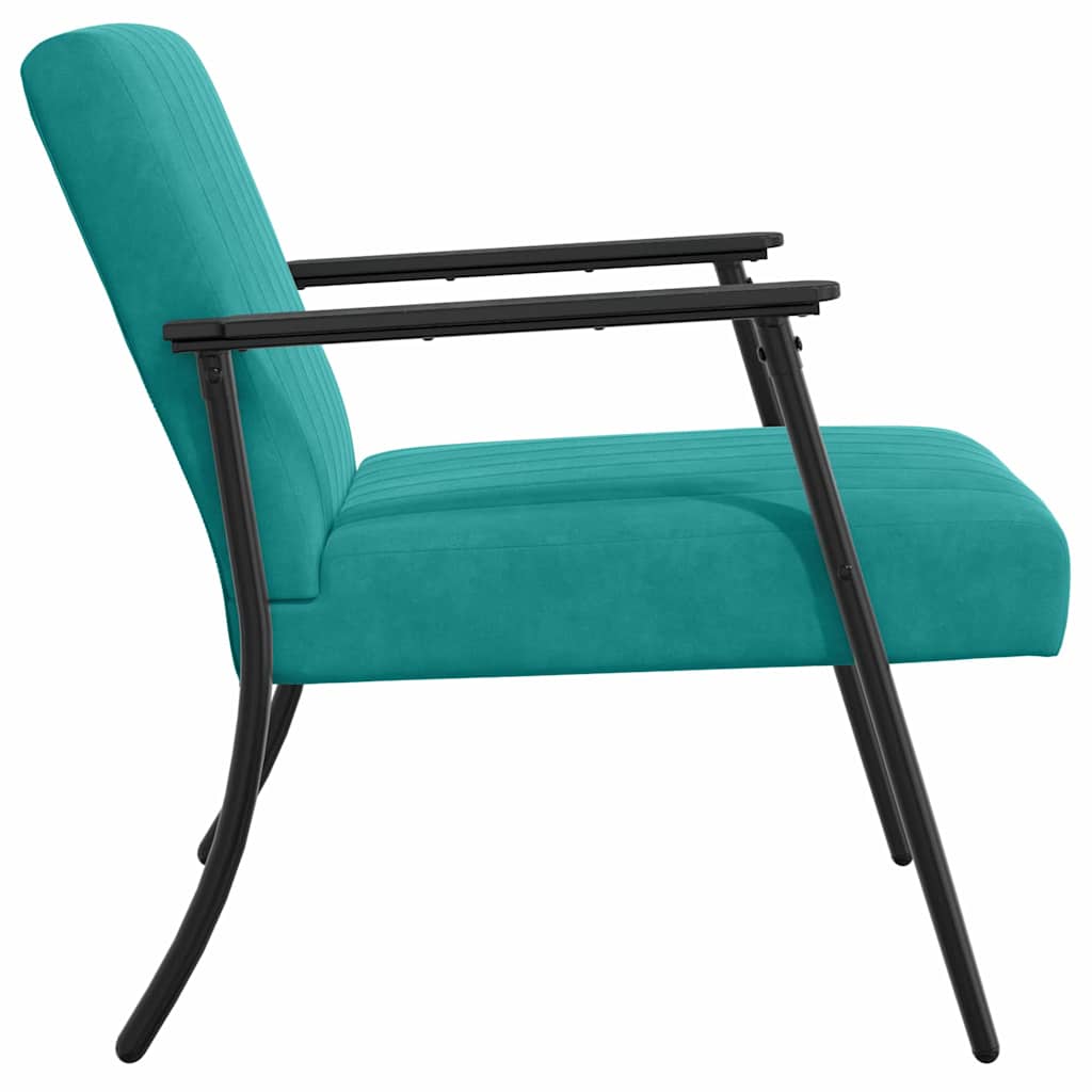 fauteuil Turquoise 59 x 75 x 78 cm Velours - XIOS
