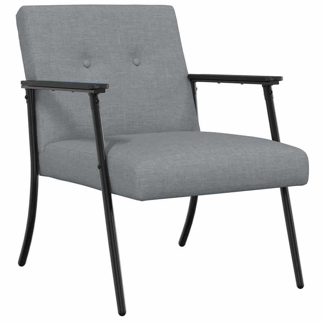 fauteuil Gris clair 59 x 75 x 78 cm tissu - XIOS