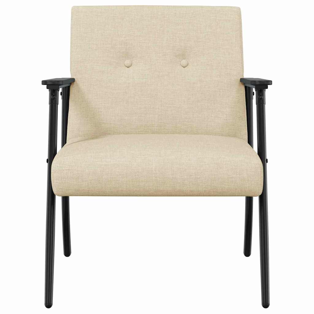 fauteuil Crème 59 x 75 x 78 cm tissu - XIOS