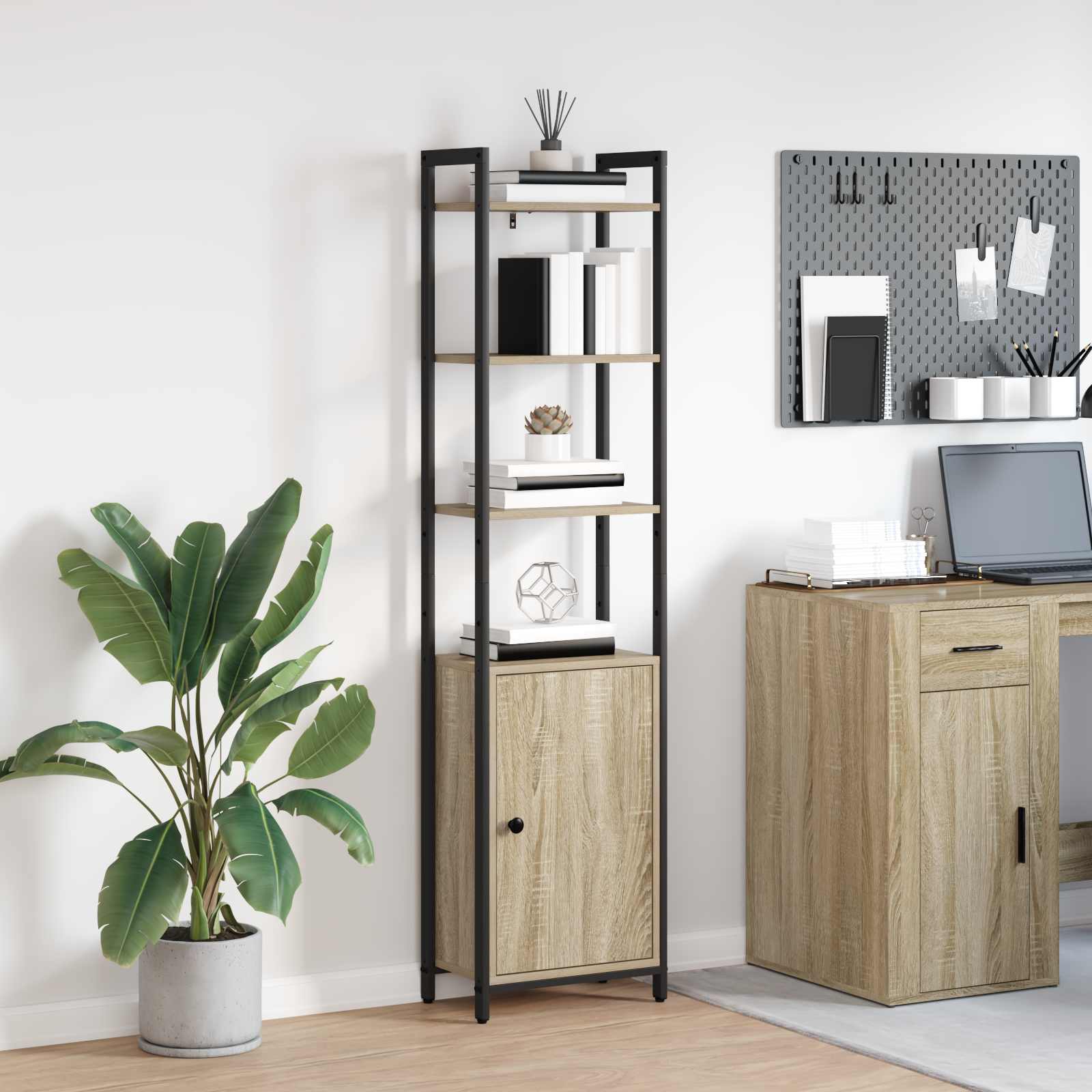 Bibliothèque Chêne Sonoma 40 x 24 x 161 cm Bois d'ingénierie - XIOS
