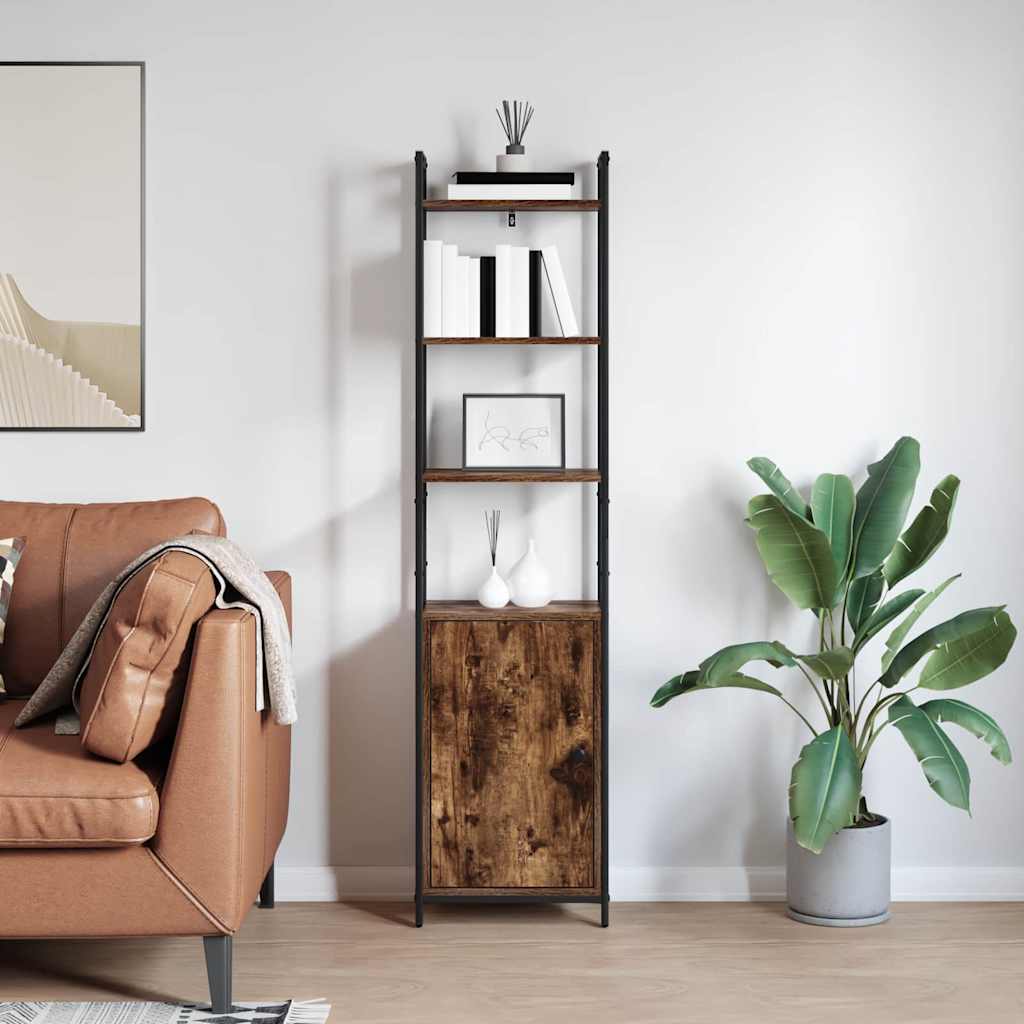 Bibliothèque Chêne fumé 40 x 24 x 161 cm Bois d'ingénierie - XIOS