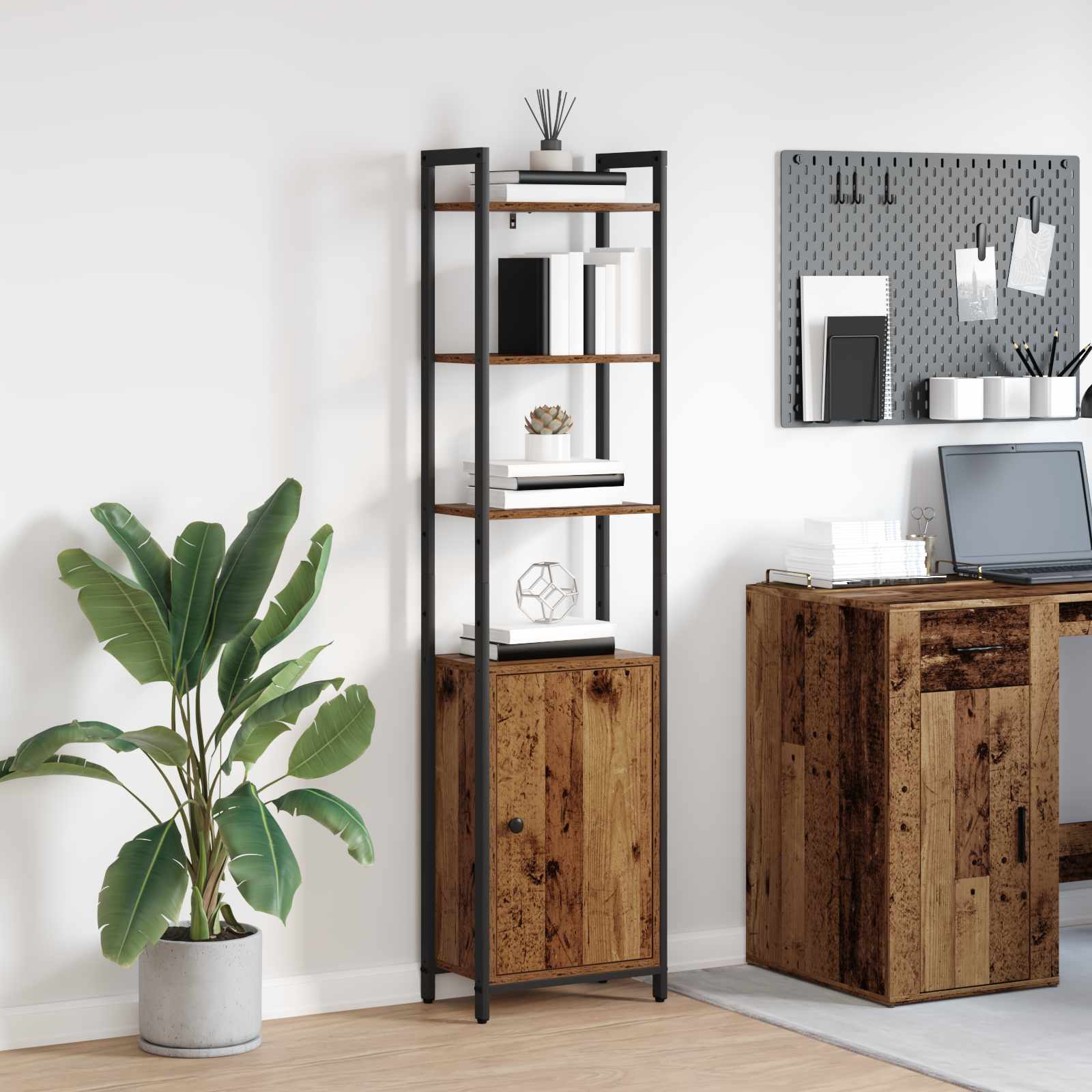 Bibliothèque Bois Ancien 40 x 24 x 161 cm Bois d'ingénierie - XIOS