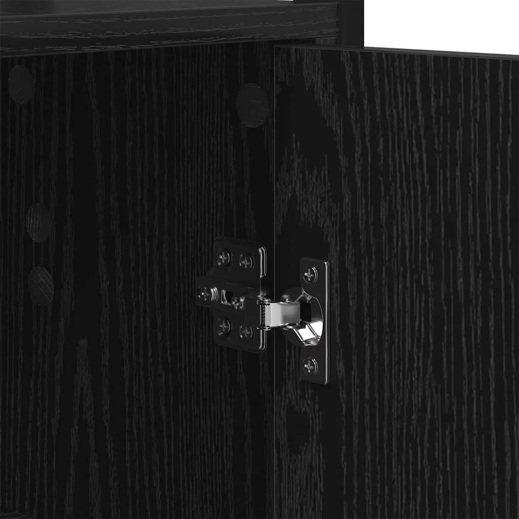 Bibliothèque Chêne noir 60 x 24 x 161 cm Bois d'ingénierie - XIOS