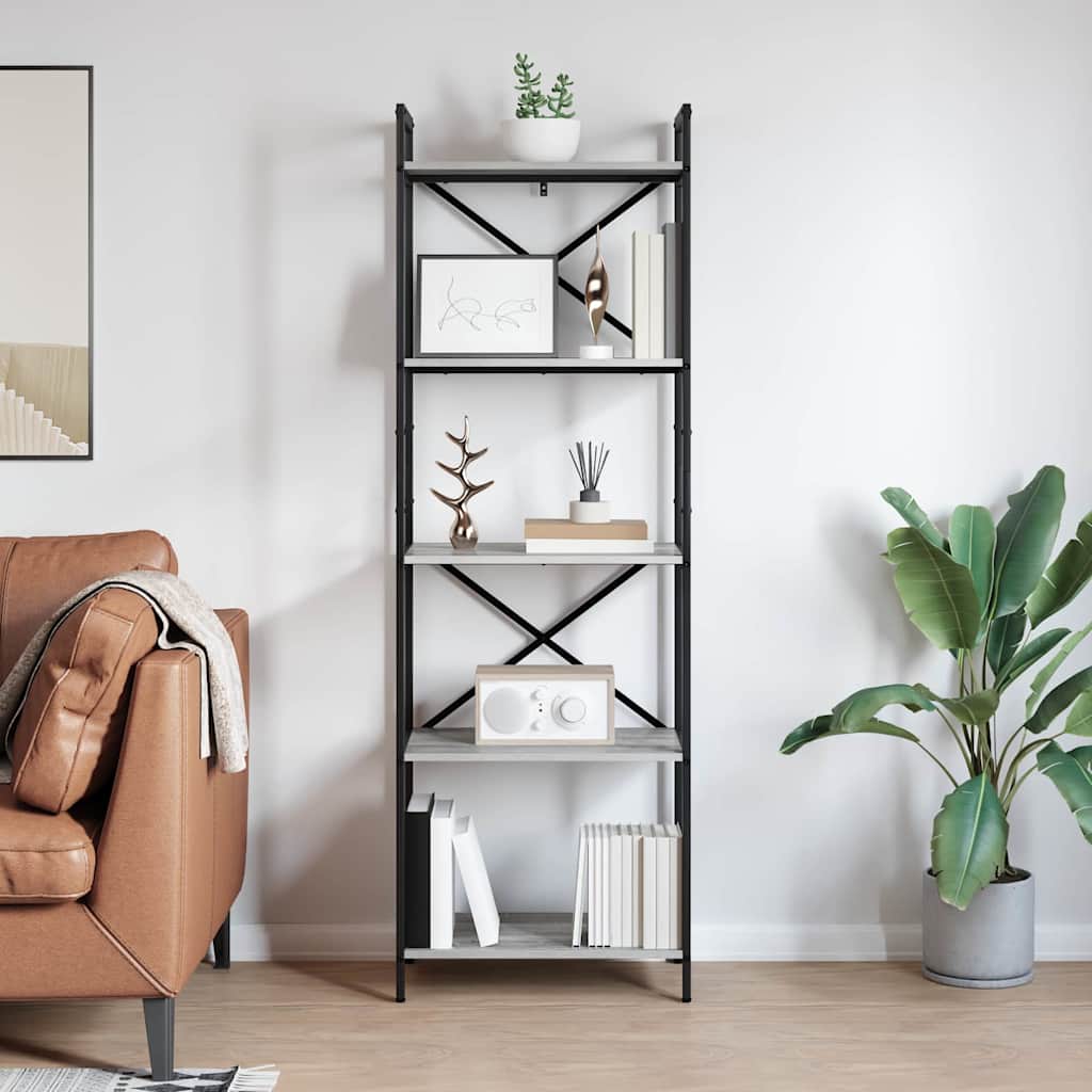 Étagère Gris Sonoma 56 x 34 x 171 cm Bois d'ingénierie - XIOS