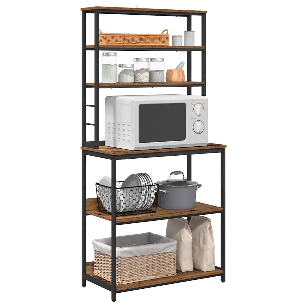 Étagère de cuisine Bois Ancien 80 x 40 x 168 cm - XIOS