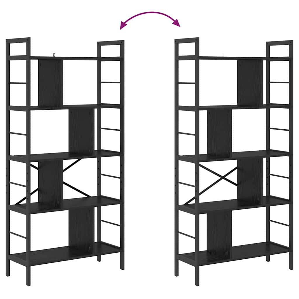 Étagère Chêne noir 75 x 30 x 156 cm Bois d'ingénierie - XIOS