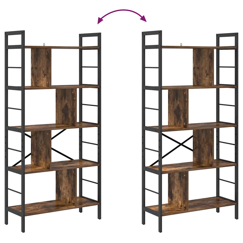 Étagère Chêne fumé 75 x 30 x 156 cm Bois d'ingénierie - XIOS