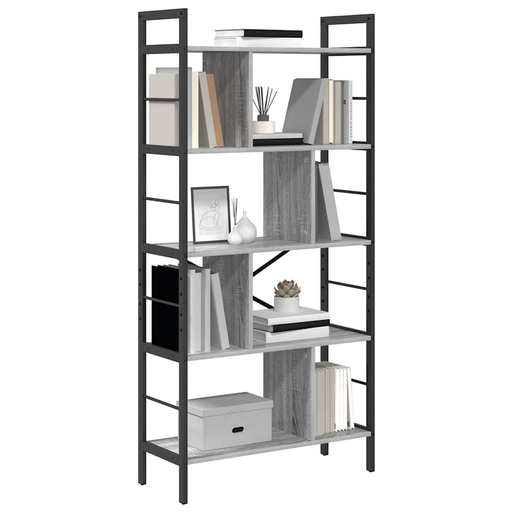Étagère Gris Sonoma 75 x 30 x 156 cm Bois d'ingénierie - XIOS